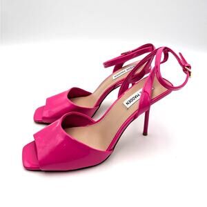 Steve Madden Leesha Patent Ankle Strap Sandals Women's Pink Size US8.5M EU39